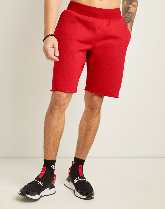 Champion Mens Shorts NZ - Reverse Weave Cut-Off Red ( 1628-UYJFD )